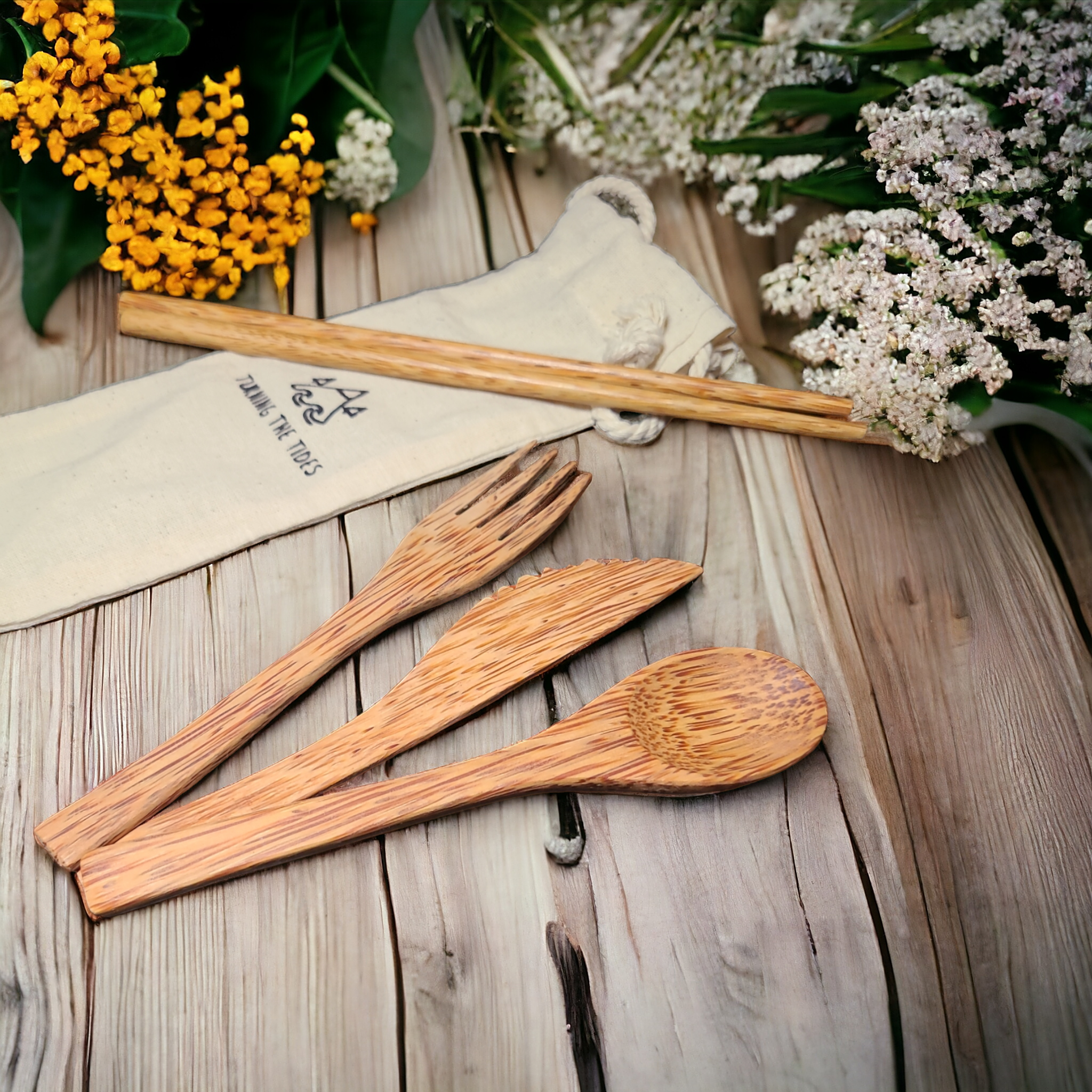 Wooden Coconut Utensils Set