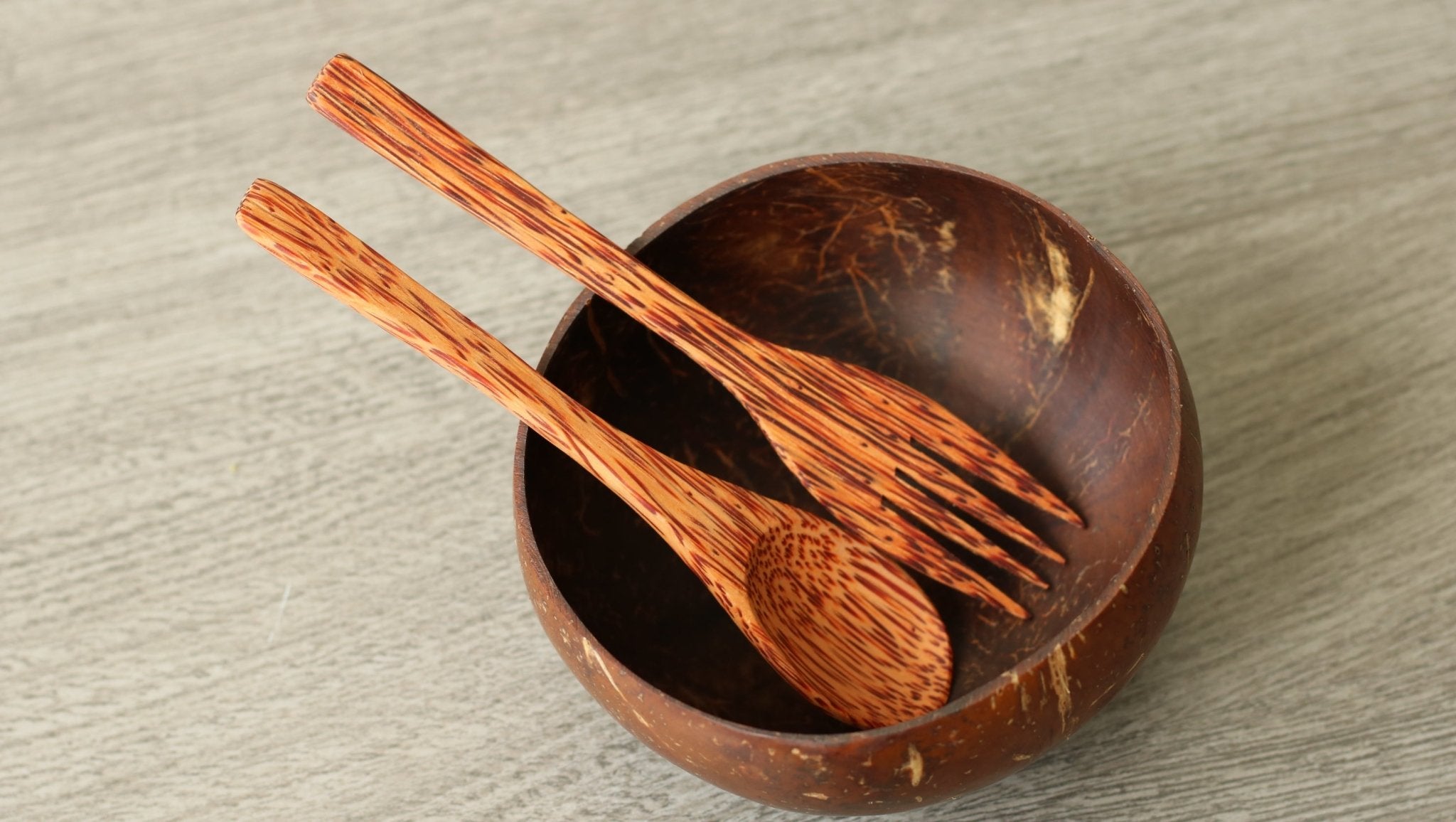 The Duo set | Wooden Coconut Spoon + Fork