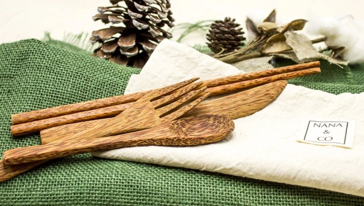 Wooden Coconut Utensils Set