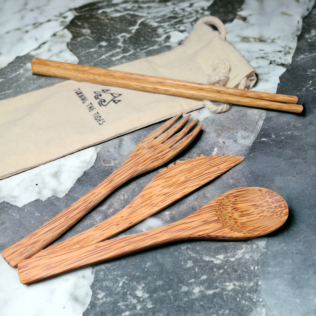 Wooden Coconut Utensils Set